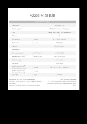 Motores Kubota V2203-M-DI-E2B