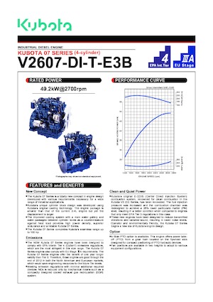 Motores Kubota V2607-DI-T-E3B