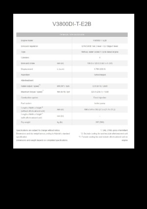 Motores Kubota V3800DI-T-E2B