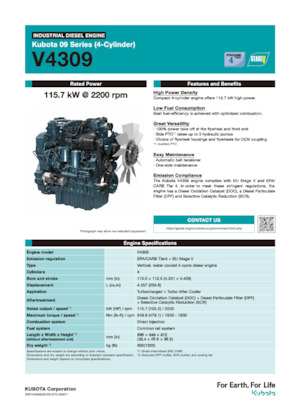 Motores Kubota V4309
