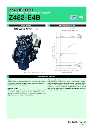 Motores Kubota Z482-E4B
