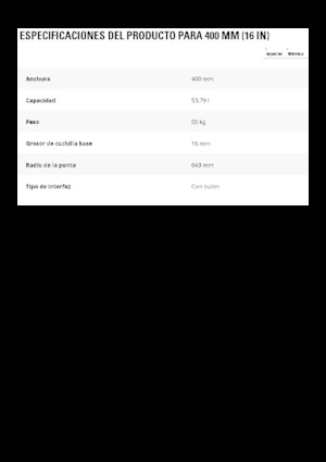 Cucharas de excavadoras Caterpillar 400 MM