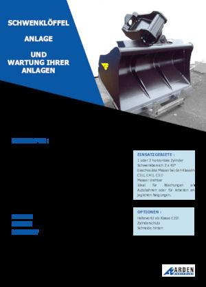 Cucharas de excavadoras Arden C31I20