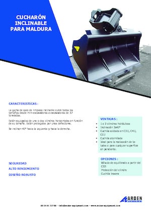 Cucharas de excavadoras Arden C31I20