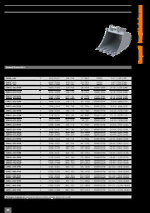 Cucharas de excavadoras Kinshofer GB01L-050