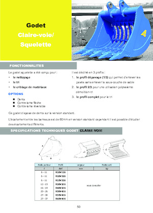 Cucharas de excavadoras Arden R05V11