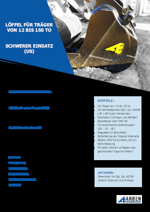 Cucharas de excavadoras Arden R30S31