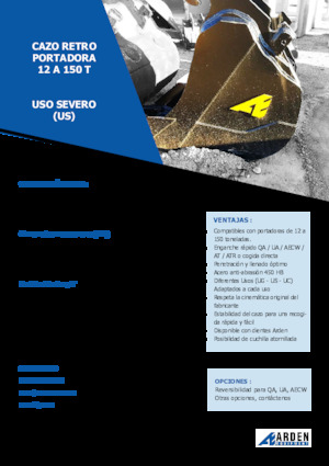 Cucharas de excavadoras Arden R30S31