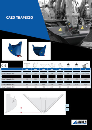 Cucharas de excavadoras Arden T25G45