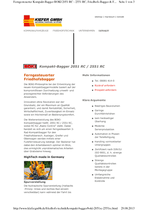 Excavadoras para cementerios Reform Werke Boki 2551 RC