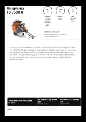 Cortadoras de suelo Husqvarna FS 3500 G