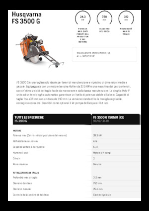 Cortadoras de suelo Husqvarna FS 3500 G