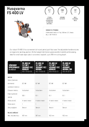 Cortadoras de suelo Husqvarna FS 400 LV