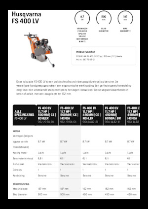 Cortadoras de suelo Husqvarna FS 400 LV