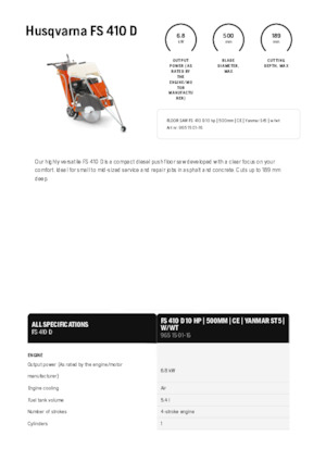 Cortadoras de suelo Husqvarna FS 410 D