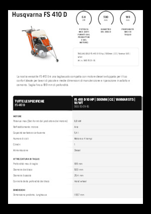 Cortadoras de suelo Husqvarna FS 410 D