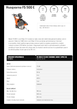 Cortadoras de suelo Husqvarna FS 500 E