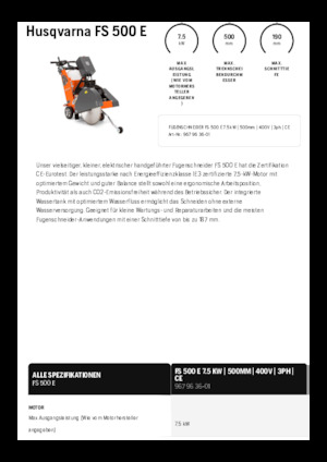 Cortadoras de suelo Husqvarna FS 500 E