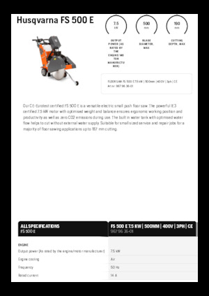 Cortadoras de suelo Husqvarna FS 500 E