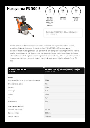 Cortadoras de suelo Husqvarna FS 500 E