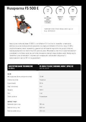 Cortadoras de suelo Husqvarna FS 500 E