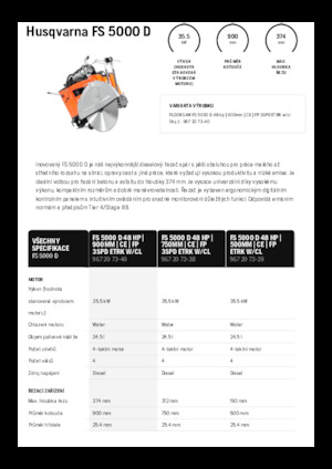 Cortadoras de suelo Husqvarna FS 5000 D