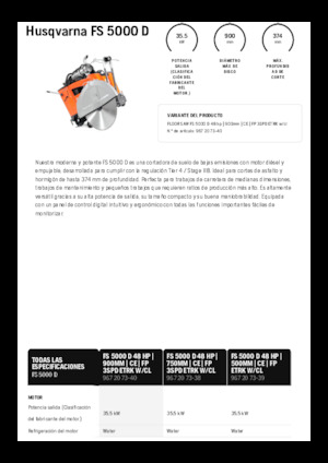 Cortadoras de suelo Husqvarna FS 5000 D