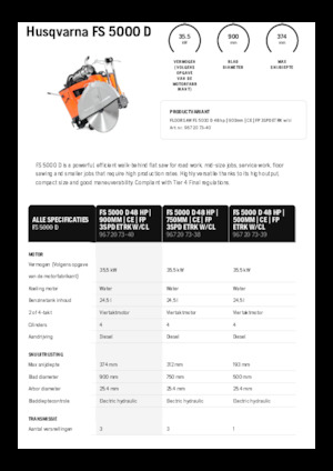 Cortadoras de suelo Husqvarna FS 5000 D