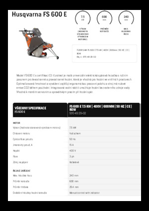 Cortadoras de suelo Husqvarna FS 600 E