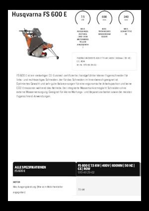 Cortadoras de suelo Husqvarna FS 600 E