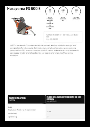 Cortadoras de suelo Husqvarna FS 600 E