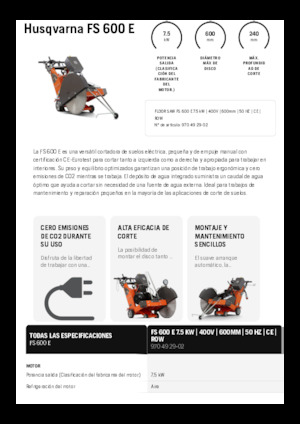 Cortadoras de suelo Husqvarna FS 600 E