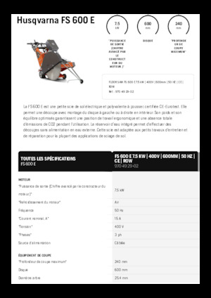 Cortadoras de suelo Husqvarna FS 600 E