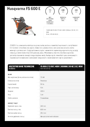 Cortadoras de suelo Husqvarna FS 600 E