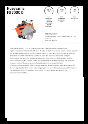 Cortadoras de suelo Husqvarna FS 7000 D