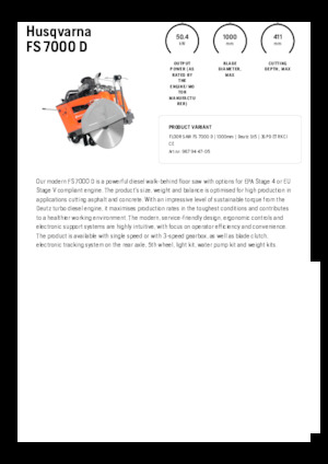 Cortadoras de suelo Husqvarna FS 7000 D