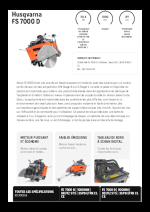 Cortadoras de suelo Husqvarna FS 7000 D