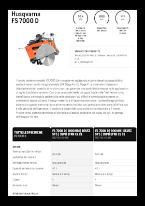 Cortadoras de suelo Husqvarna FS 7000 D