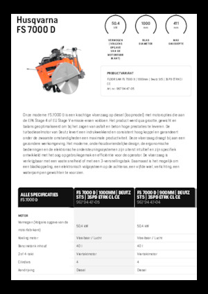 Cortadoras de suelo Husqvarna FS 7000 D