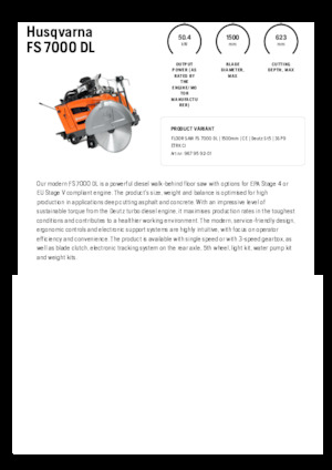 Cortadoras de suelo Husqvarna FS 7000 DL