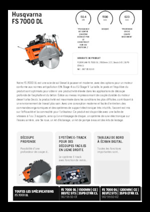 Cortadoras de suelo Husqvarna FS 7000 DL