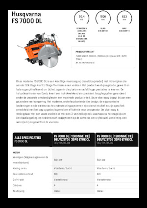 Cortadoras de suelo Husqvarna FS 7000 DL