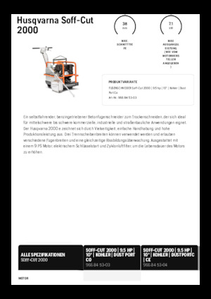 Cortadoras de suelo Husqvarna Soff-Cut® 2000