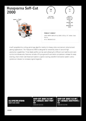 Cortadoras de suelo Husqvarna Soff-Cut® 2000