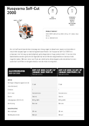 Cortadoras de suelo Husqvarna Soff-Cut® 2000