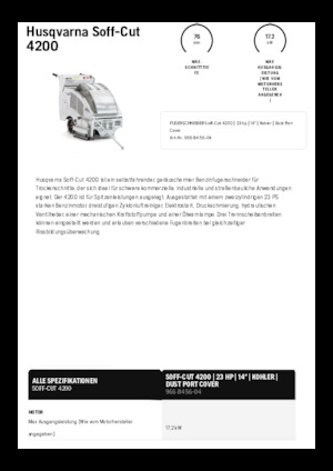 Cortadoras de suelo Husqvarna Soff-Cut® 4200