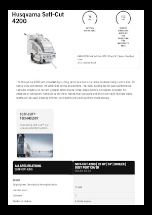 Cortadoras de suelo Husqvarna Soff-Cut® 4200