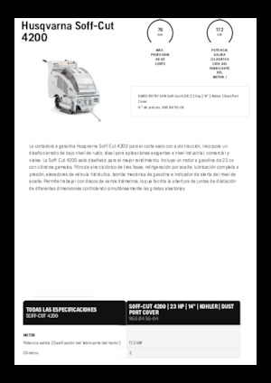 Cortadoras de suelo Husqvarna Soff-Cut® 4200