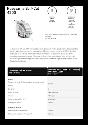 Cortadoras de suelo Husqvarna Soff-Cut® 4200