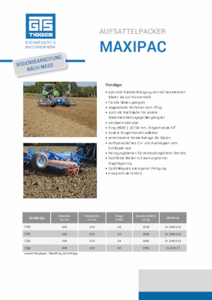 Empaquetadoras Tigges MaxiPac 740